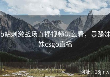 b站刺激战场直播视频怎么看，暴躁妹妹csgo直播