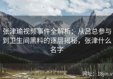 张津瑜视频事件全解析：从吕总参与到卫生间黑料的逐层揭秘，张津什么名字