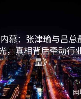 《重磅内幕：张津瑜与吕总最新互动视频曝光，真相背后牵动行业多方力量》