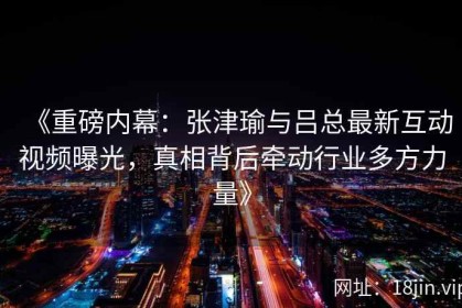 《重磅内幕：张津瑜与吕总最新互动视频曝光，真相背后牵动行业多方力量》