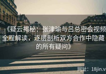 《疑云揭秘：张津瑜与吕总密会视频全程解读，逐层剖析双方合作中隐藏的所有疑问》