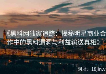 《黑料网独家追踪：揭秘明星商业合作中的黑料漏洞与利益输送真相》