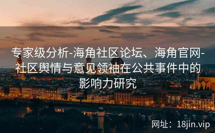 专家级分析-海角社区论坛、海角官网-社区舆情与意见领袖在公共事件中的影响力研究