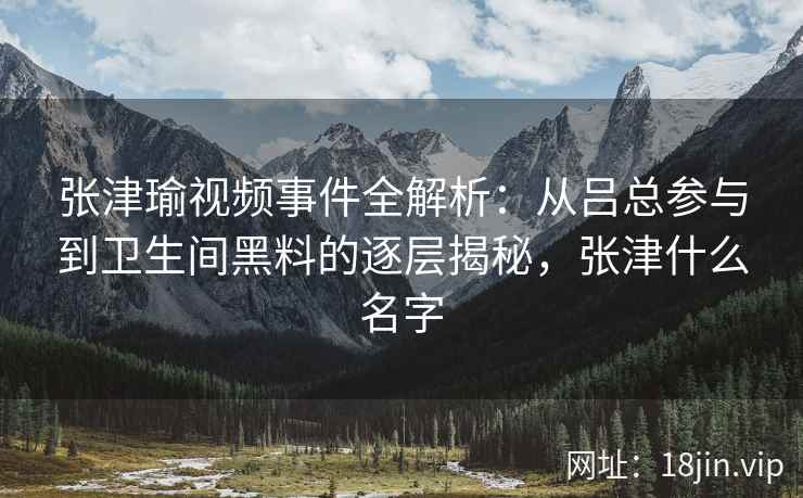 张津瑜视频事件全解析：从吕总参与到卫生间黑料的逐层揭秘，张津什么名字
