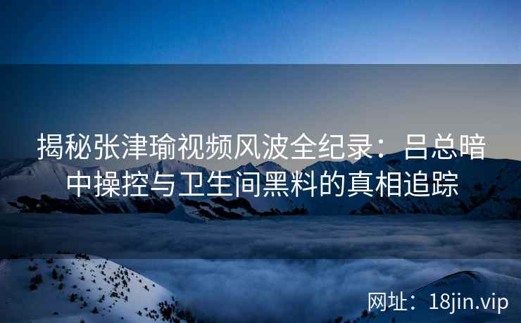 揭秘张津瑜视频风波全纪录：吕总暗中操控与卫生间黑料的真相追踪